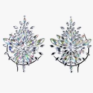 💎 BLING Iridescent Rhinestone Crystal Pasties NEW